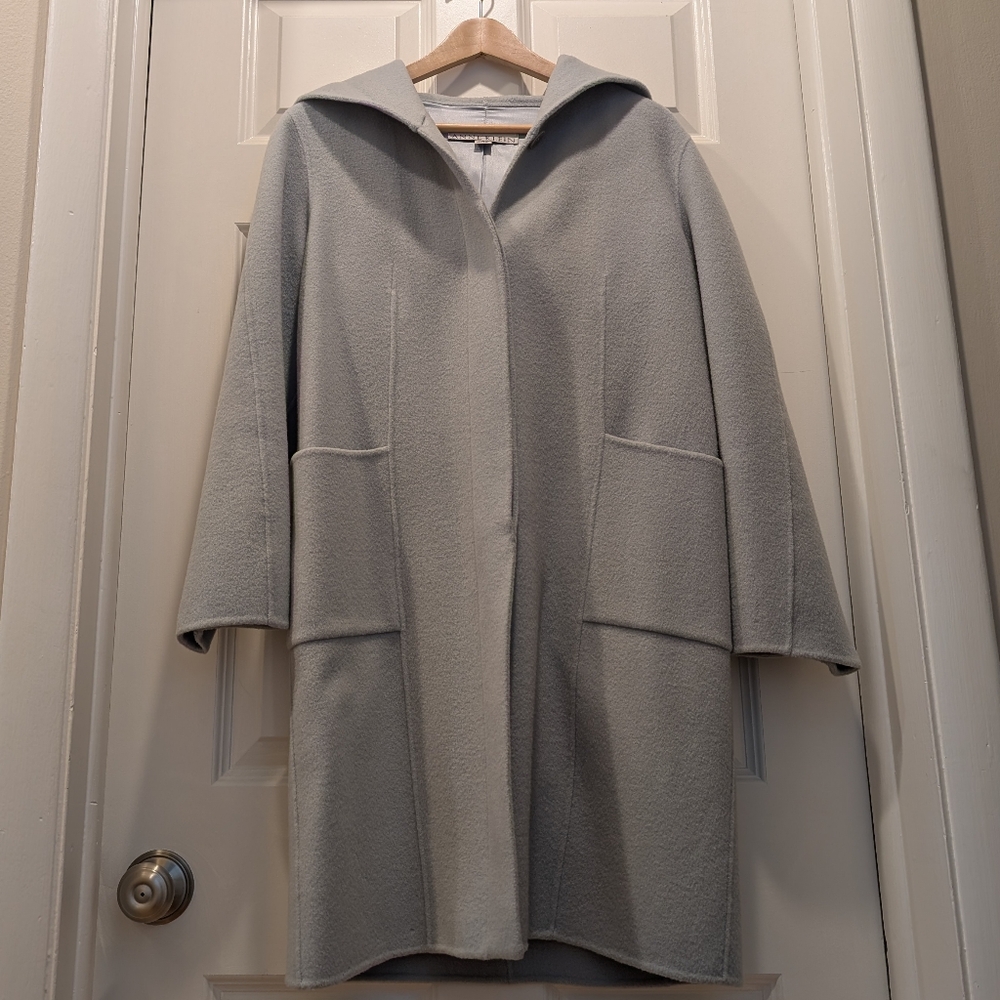 Anne Klein Wool Hooded Car Coat